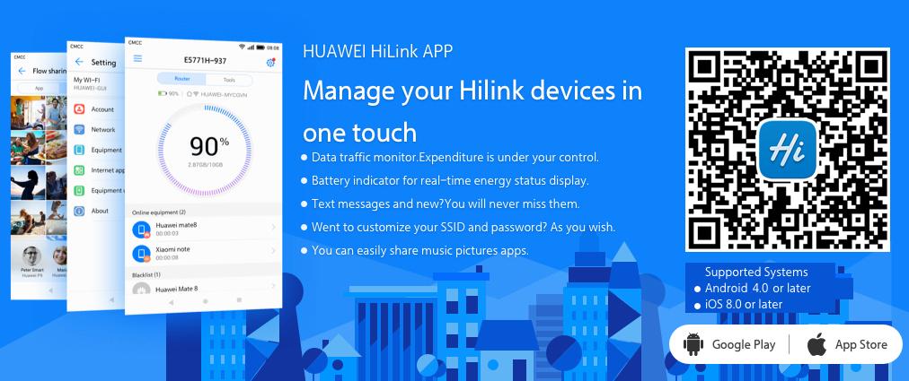 تطبيق Huawei HiLink للتحكم في المودم الخاص بك، يعمل على أجهزة الآيفون والأندرويد