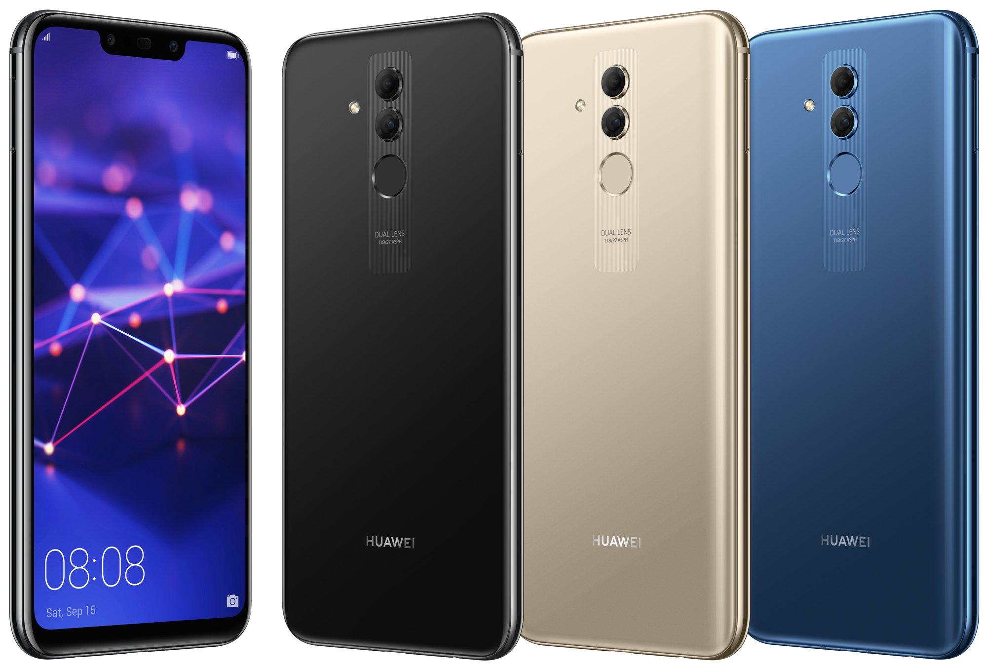 تسريب صور رسمية لجوال Huawei Mate 20 Lite بألوان الأسود والذهبي والأزرق