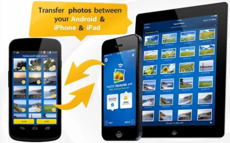 تطبيق Photo Transfer App تنقل كل الصور والفيديوهات دفعه وحده من جهاز لجهاز