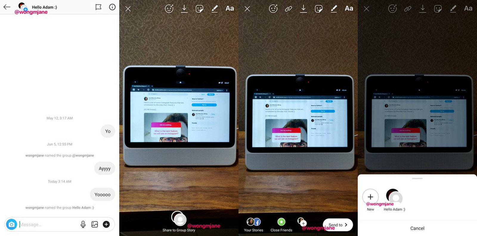 إنستجرام تختبر إرجاع ميزة القصص في المجموعات بعد إزالتها من تطبيق فيسبوك