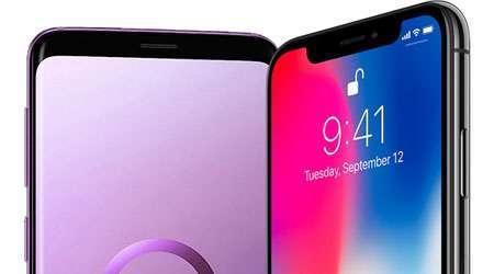 مقارنة الشاشة – الأيفون X ضد جالاكسي S9