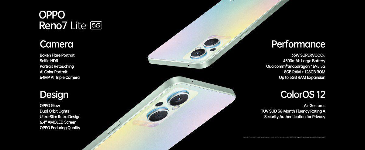 Oppo تطلق هاتف Reno7 Lite 5G بتصميم يحاكي Reno7 Z 5G