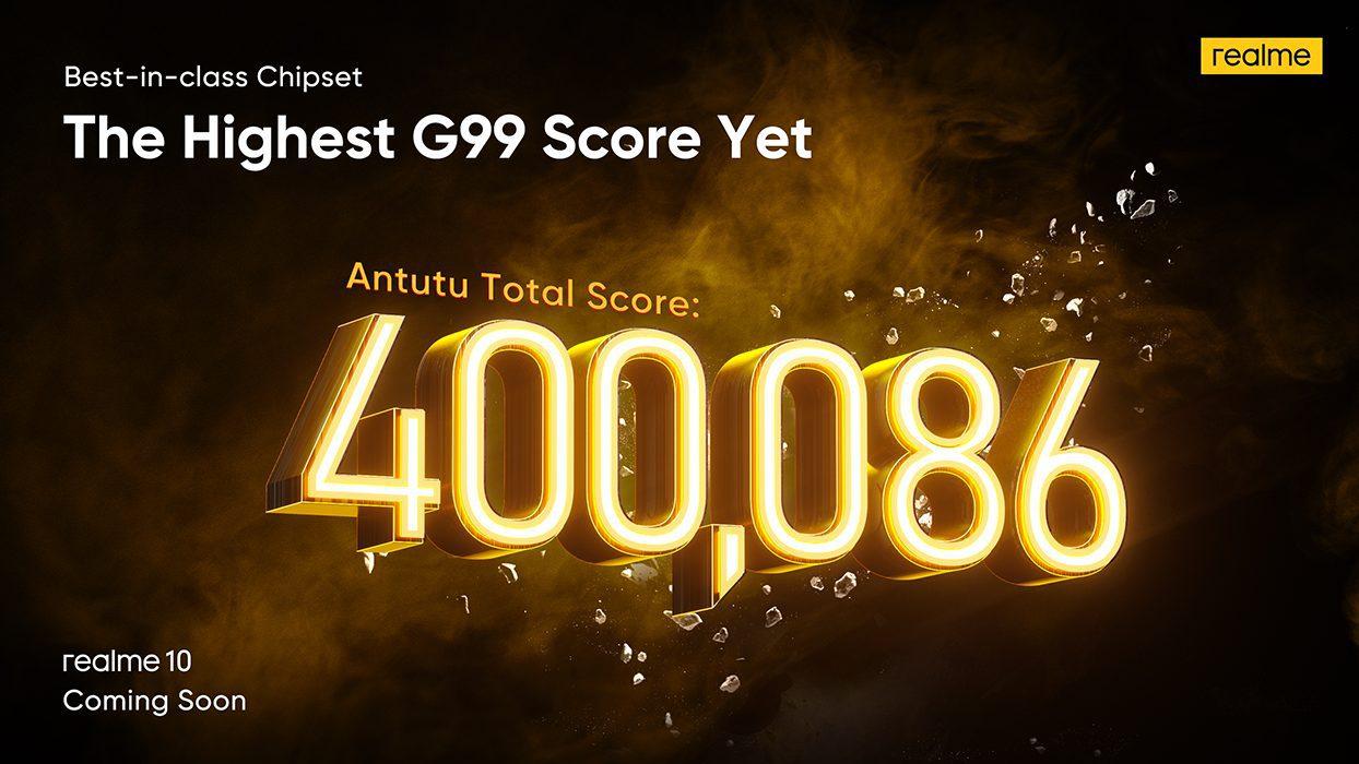 إعلان تشويقي يؤكد دعم Realme 10 برقاقة معالج Helio G99