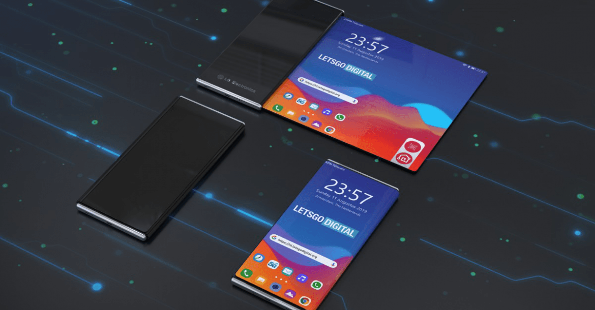 LG تسجل براءة اختراع جديدة لجوال يمتلك شاشة تدعم الطي في أفقياً ورأسياً