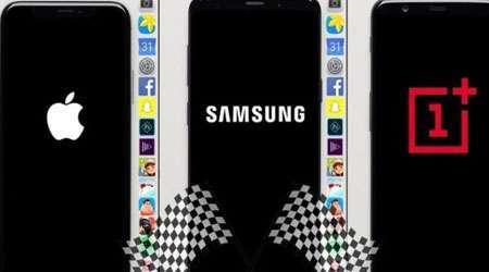 اختبار السرعة بين جالاكسي S9+ والأيفون X و OnePlus 5T ، من الأسرع ؟