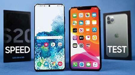 اختبار السرعة – سامسونج جالكسي S20 ألترا ضد ايفون 11 برو ماكس!